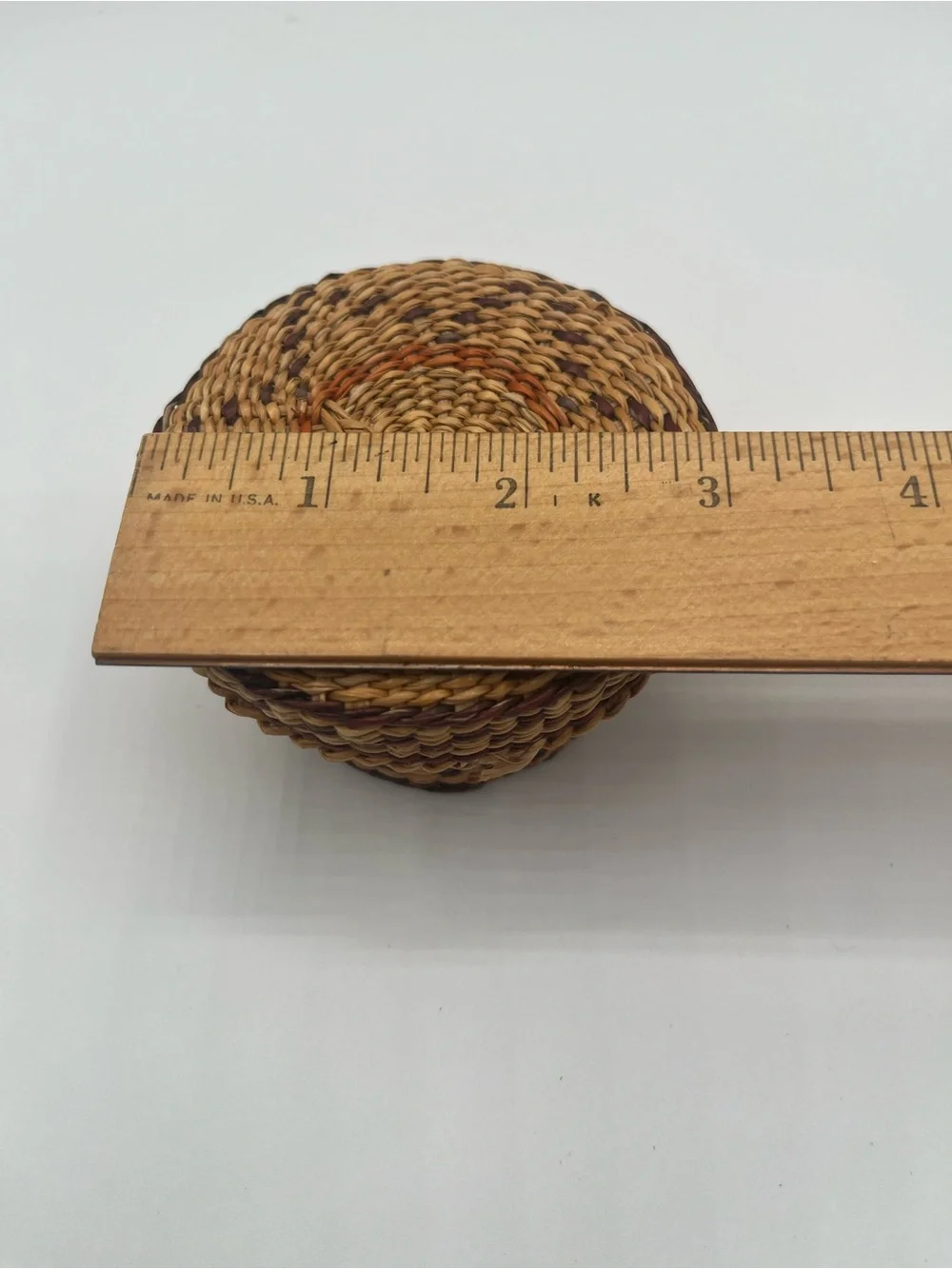 Vintage Handwoven Baskets with Lids - Set of 5